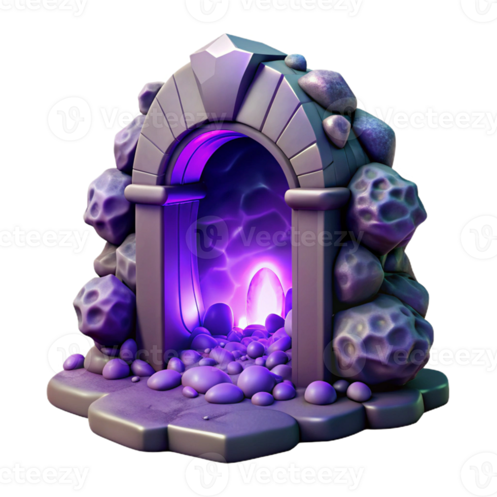 stunning creative Violet Dreamlike Portal Isolated png