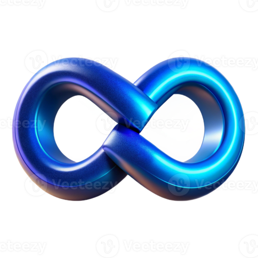 impressive modern Virtual Eternity Symbol Blue Gradient Isolated png