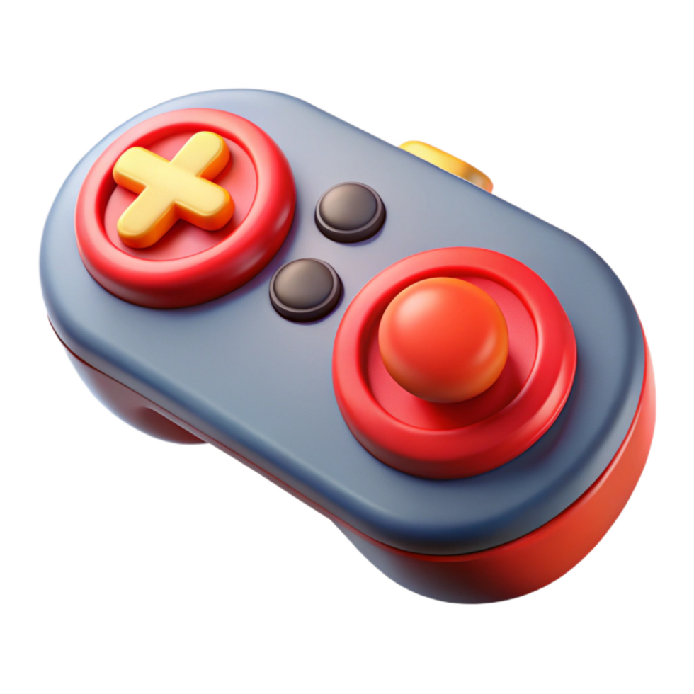 serene traditional Virtual Game Controller with Red Buttons Isolated authentic png