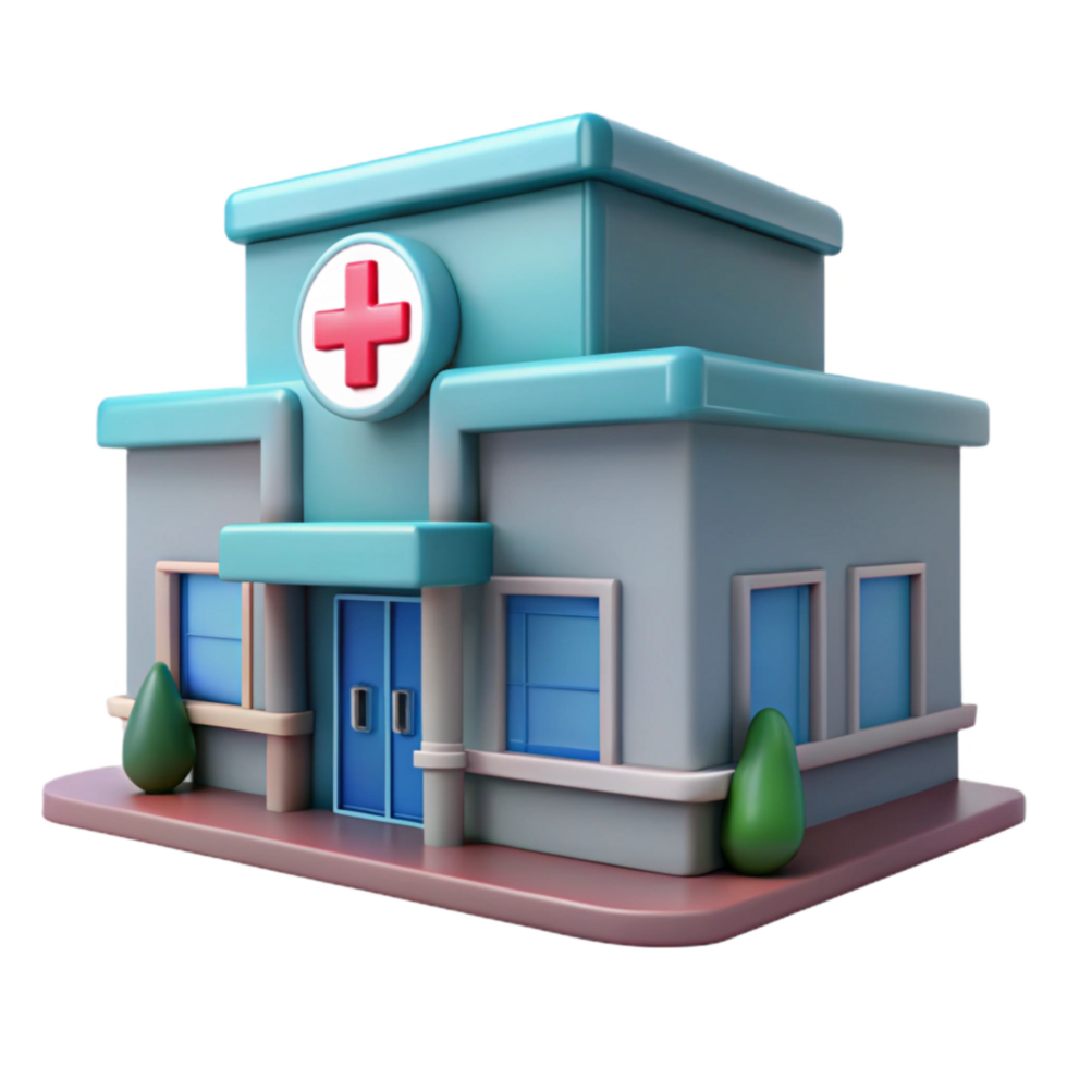 magnificent artistic Virtual Hospital Building Exterior Isolated Element high quality png