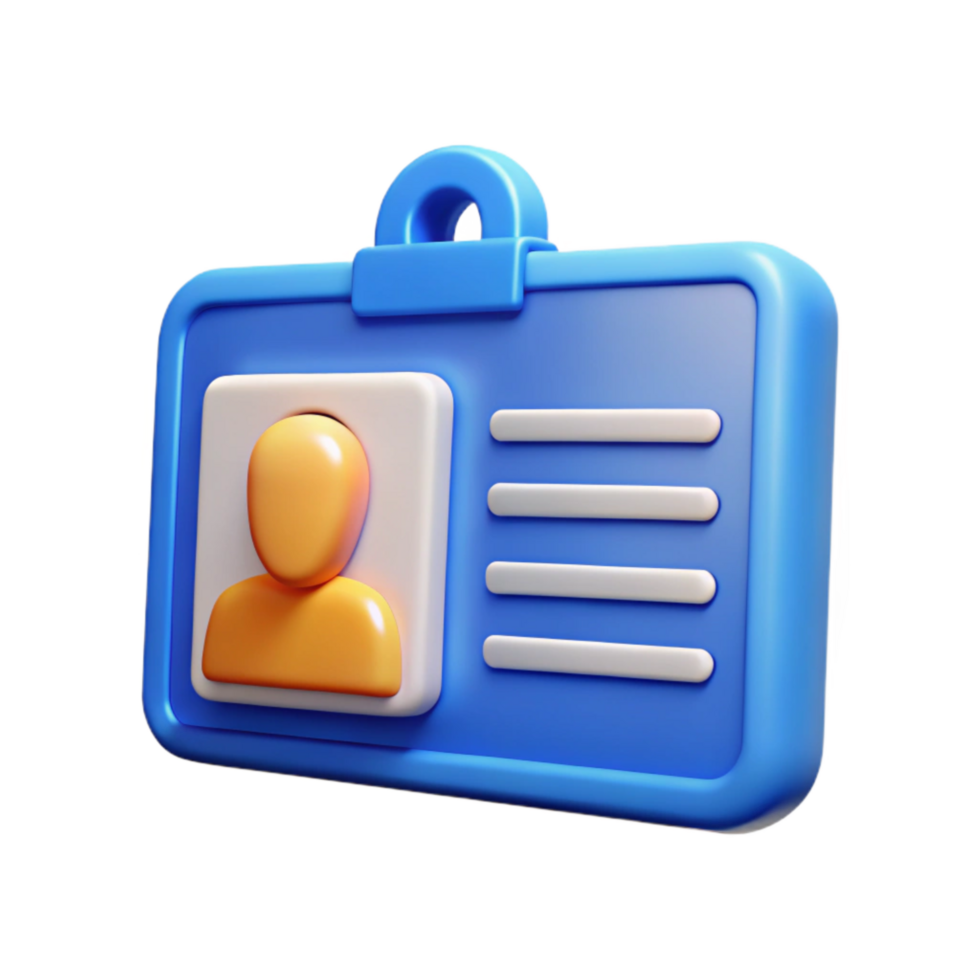 extraordinary traditional Virtual Identity Card Cutout with Blue Border exclusive png