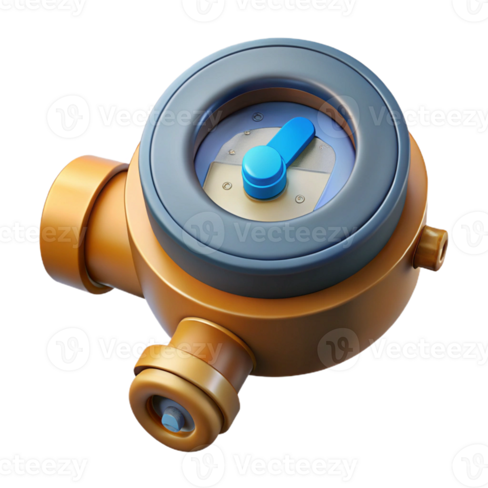 magnificent creative Water Meter Digital Display Close Up Element png