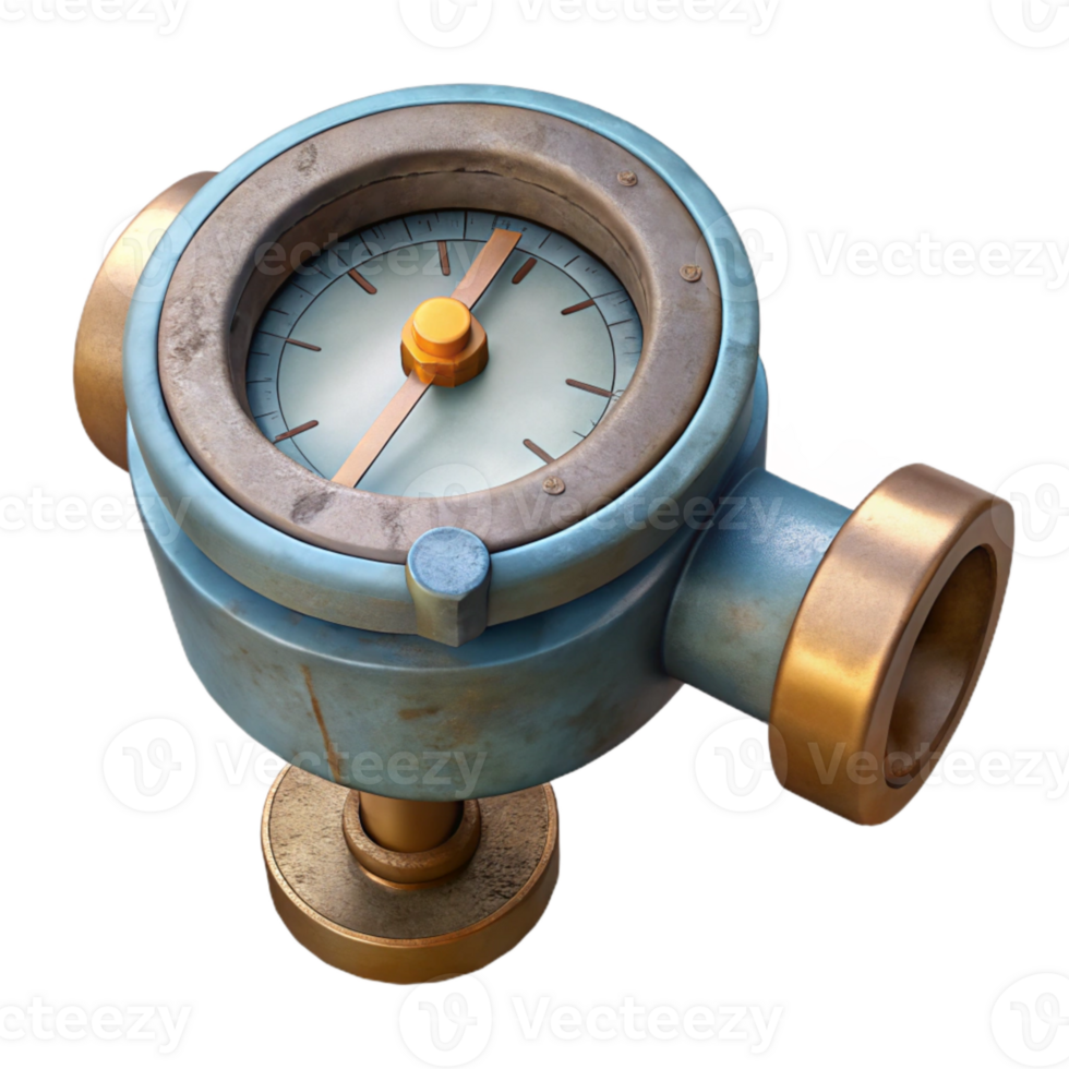 magnificent artistic Water Meter Close Up Cutout Isolated high quality png