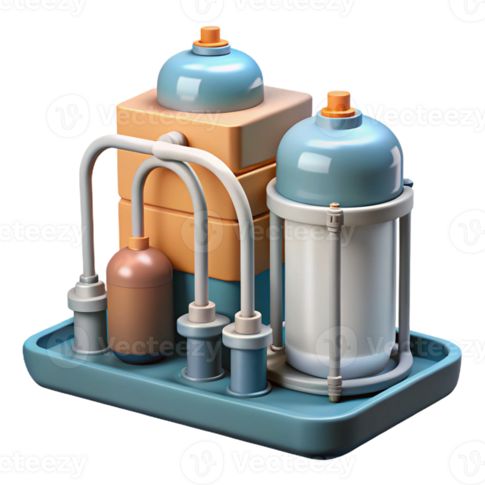 beautiful creative Water Purification System Diagram Isolated Element exclusive png