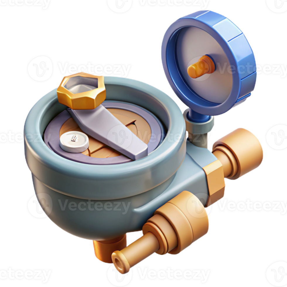 impressive artistic Water Meter Repair Process Diagram Element professional png