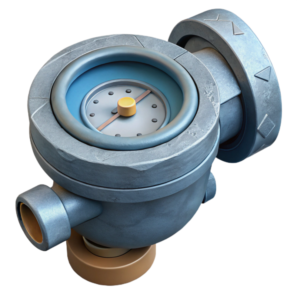stunning abstract Water Meter Close Up Cutout Isolated genuine png