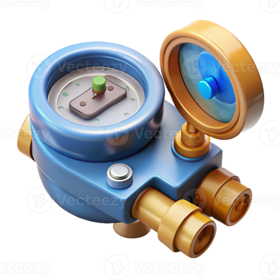 serene contemporary Water Meter Repair Process Diagram Element high quality png