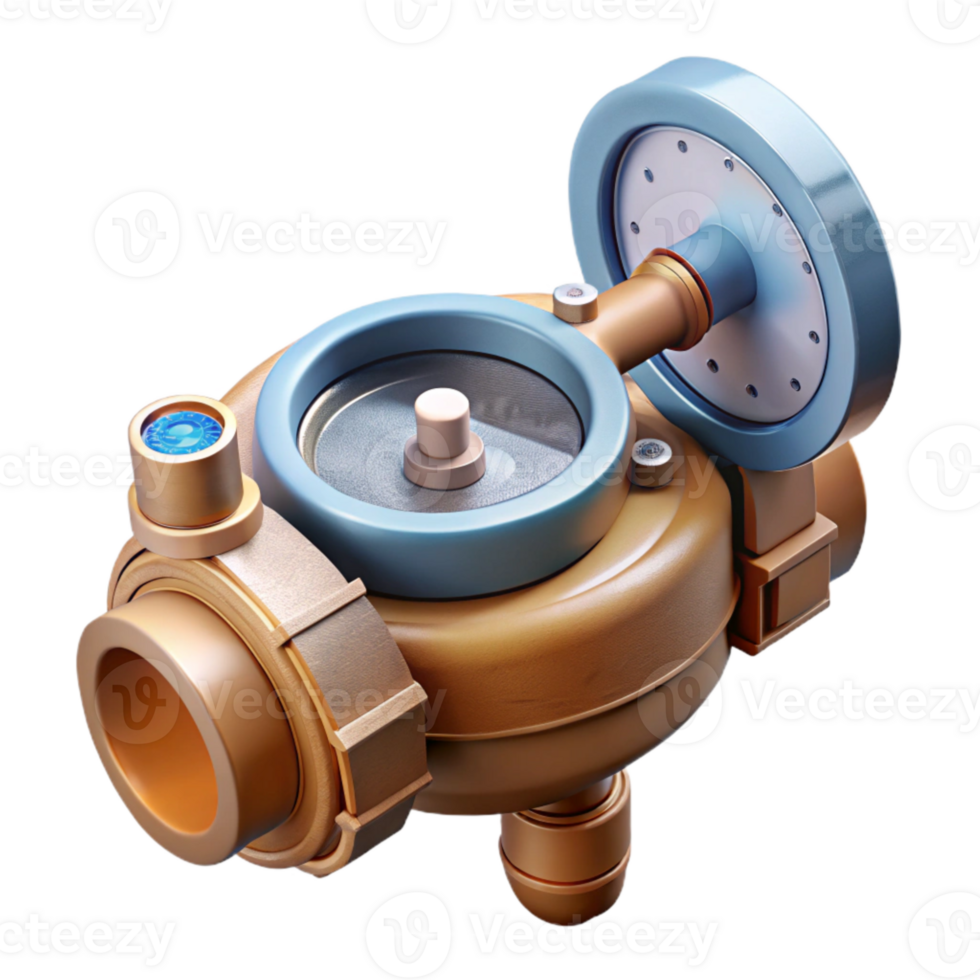serene modern Water Meter Repair Process Diagram Element premium png