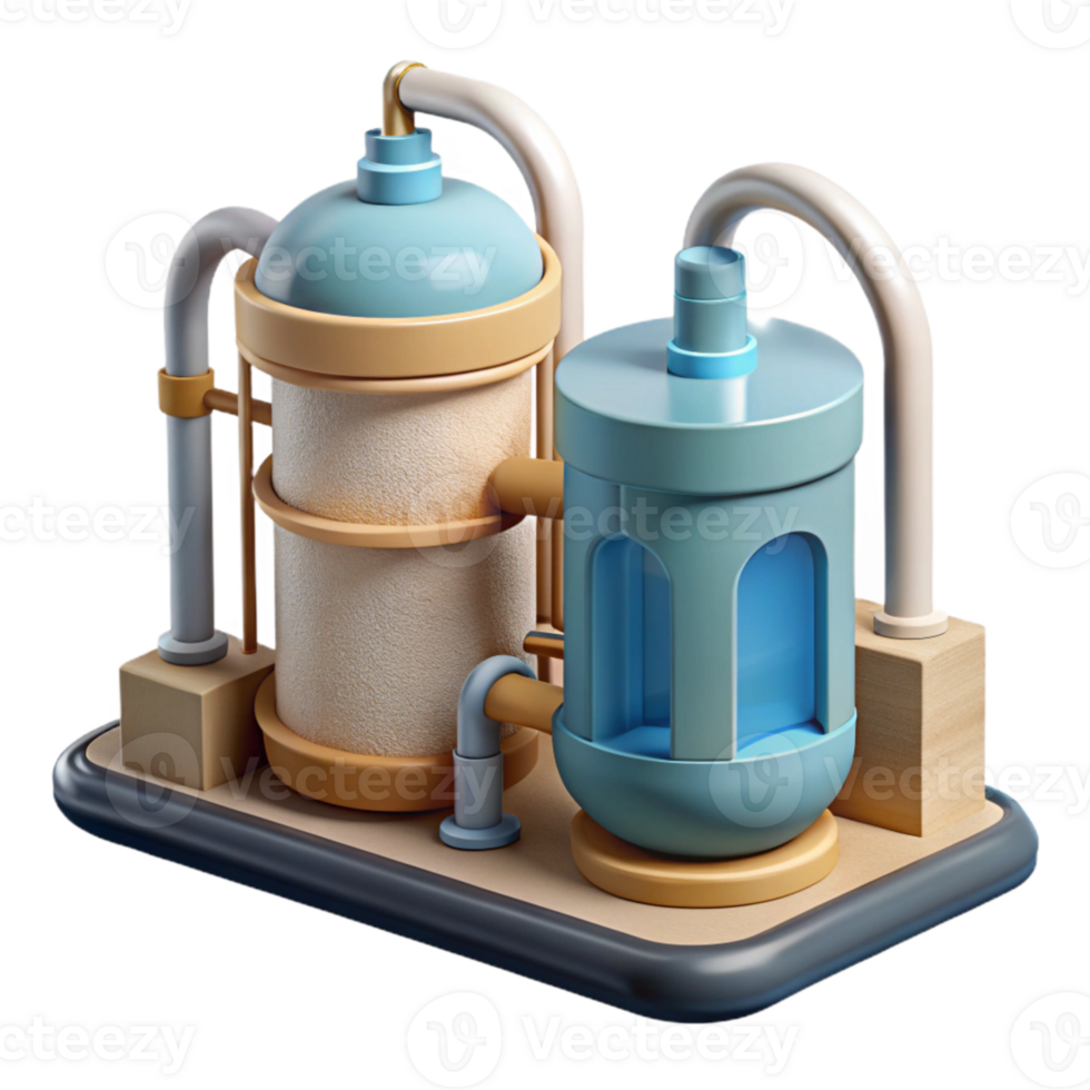 stunning classic Water Purification System Diagram Isolated Element high resolution png