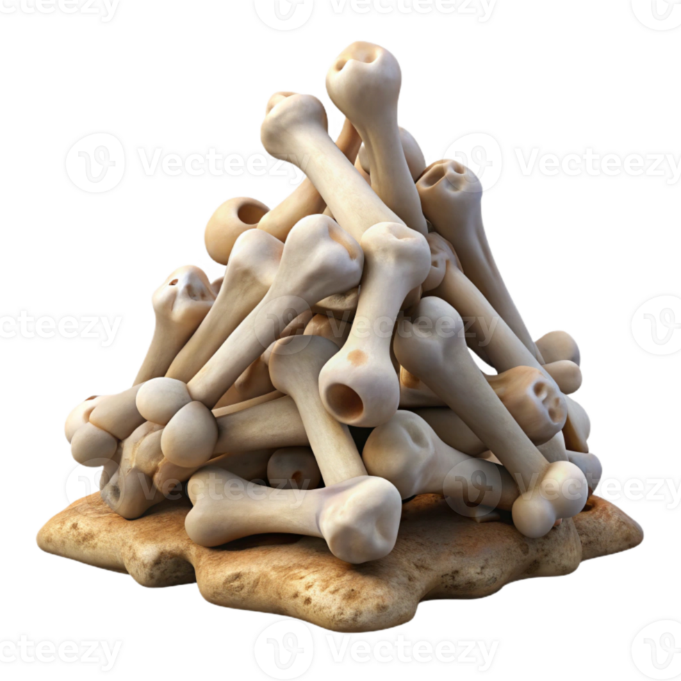 extraordinary rustic Weathered Bone Pile Transparent Background high quality png