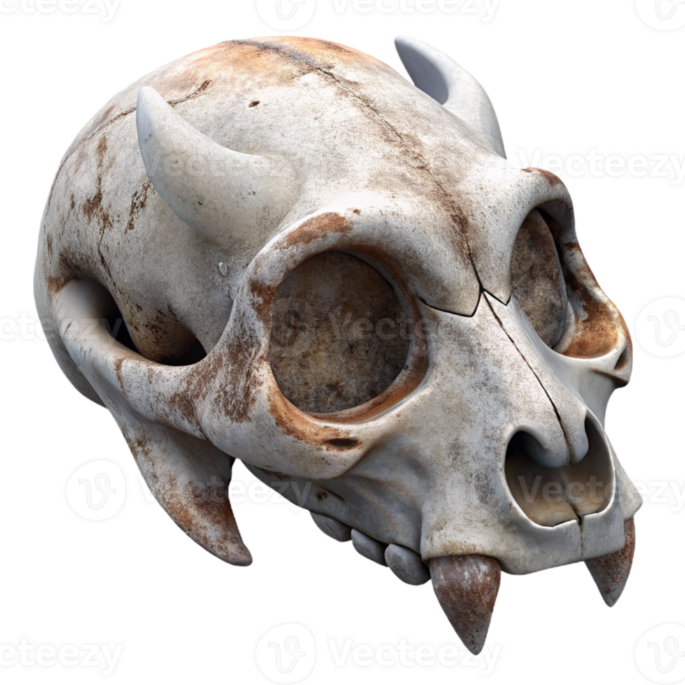 vibrant modern Weathered Animal Skull Transparent Background exclusive png