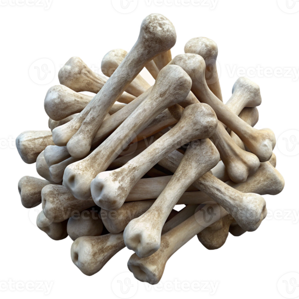 elegant abstract Weathered Bone Pile Transparent Background high quality png
