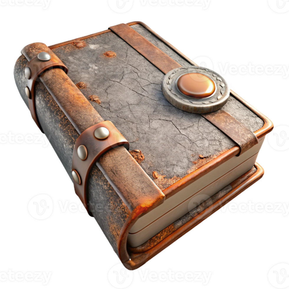wonderful vintage Weathered Book Cover Transparent Background authentic png