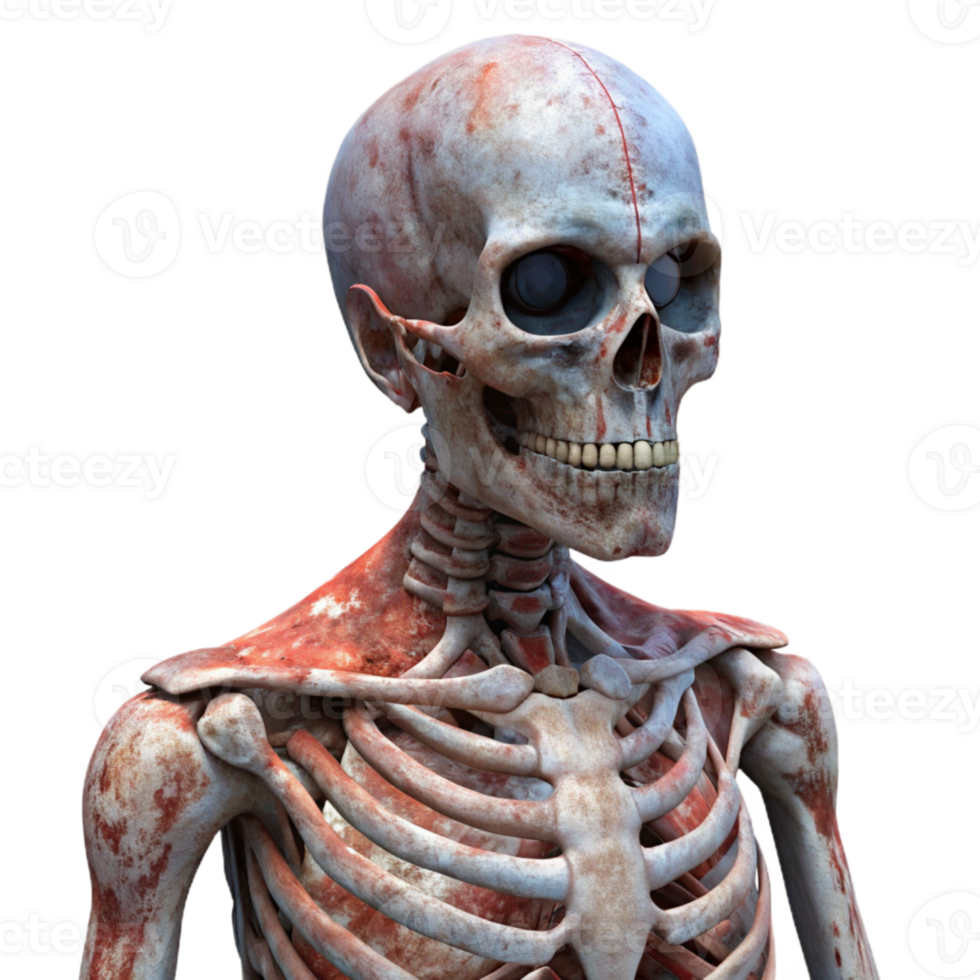 wonderful contemporary Weathered Human Skeleton Transparent Background professional png