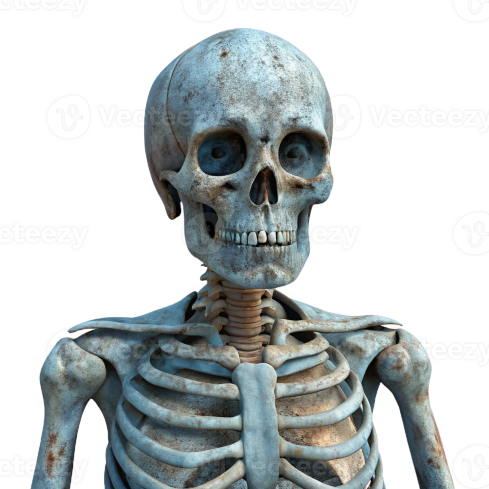 beautiful artistic Weathered Human Skeleton Transparent Background png