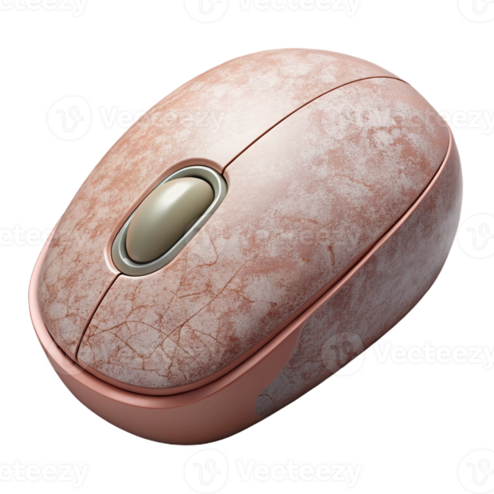 magnificent rustic Wireless Mouse Ergonomic Design Isolated on Transparent Background premium png