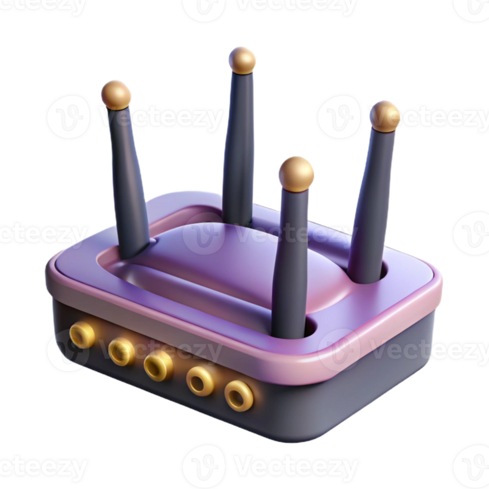 magnificent modern Wireless Router Multiple Antennas Transparent Background high resolution png