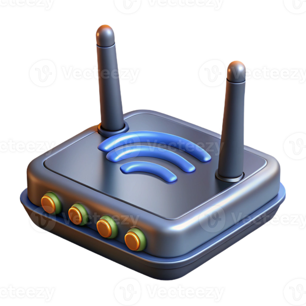 beautiful minimalist Wireless Router High Speed Connectivity Transparent Background png