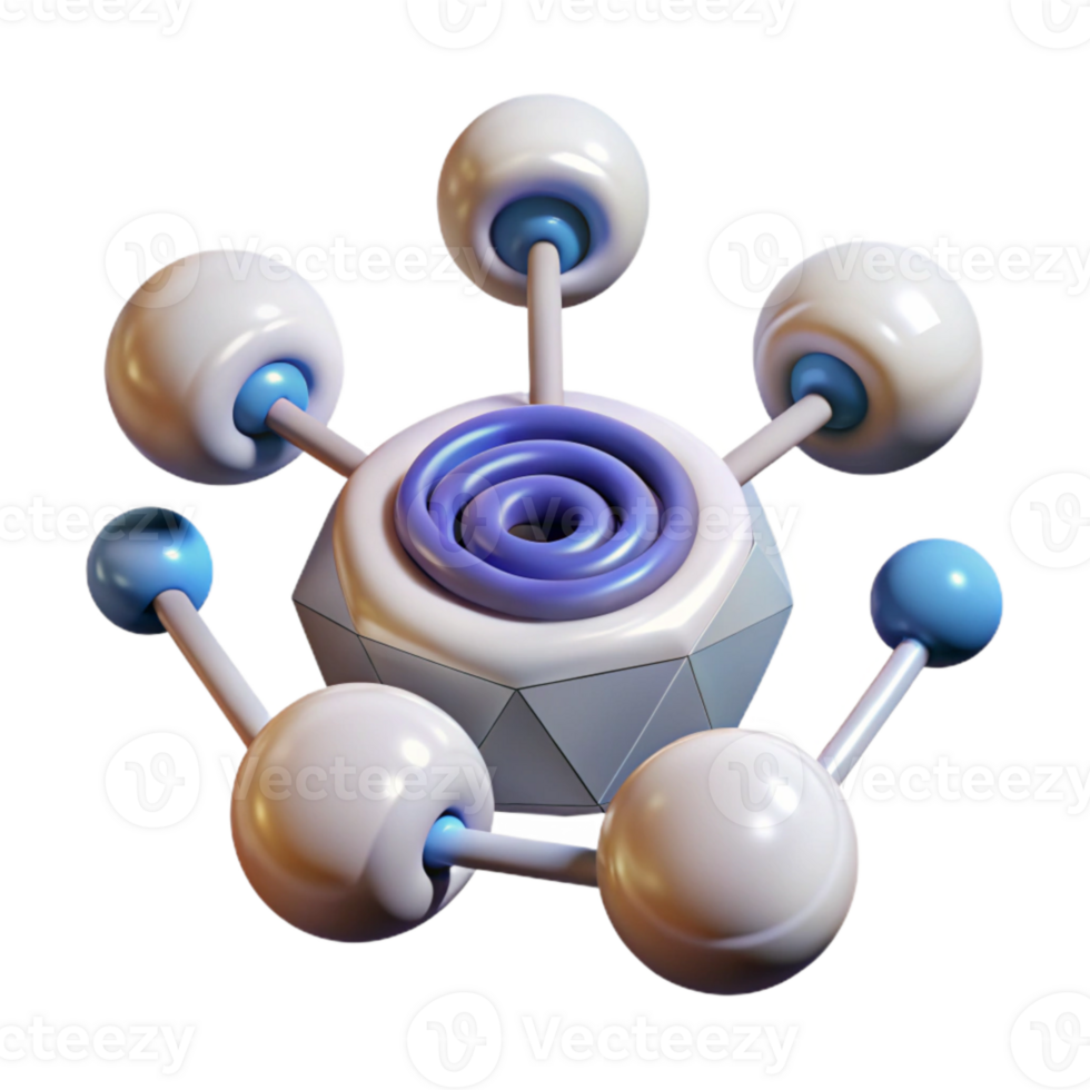 elegant vintage Wireless Sensor Network Nodes Connected Transparent Background detailed png