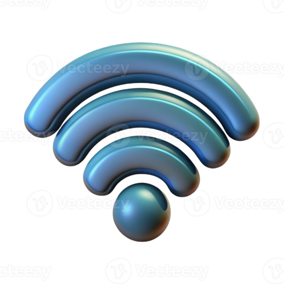 vibrant creative Wireless Signal Icon Transparent with Subtle Glow professional png