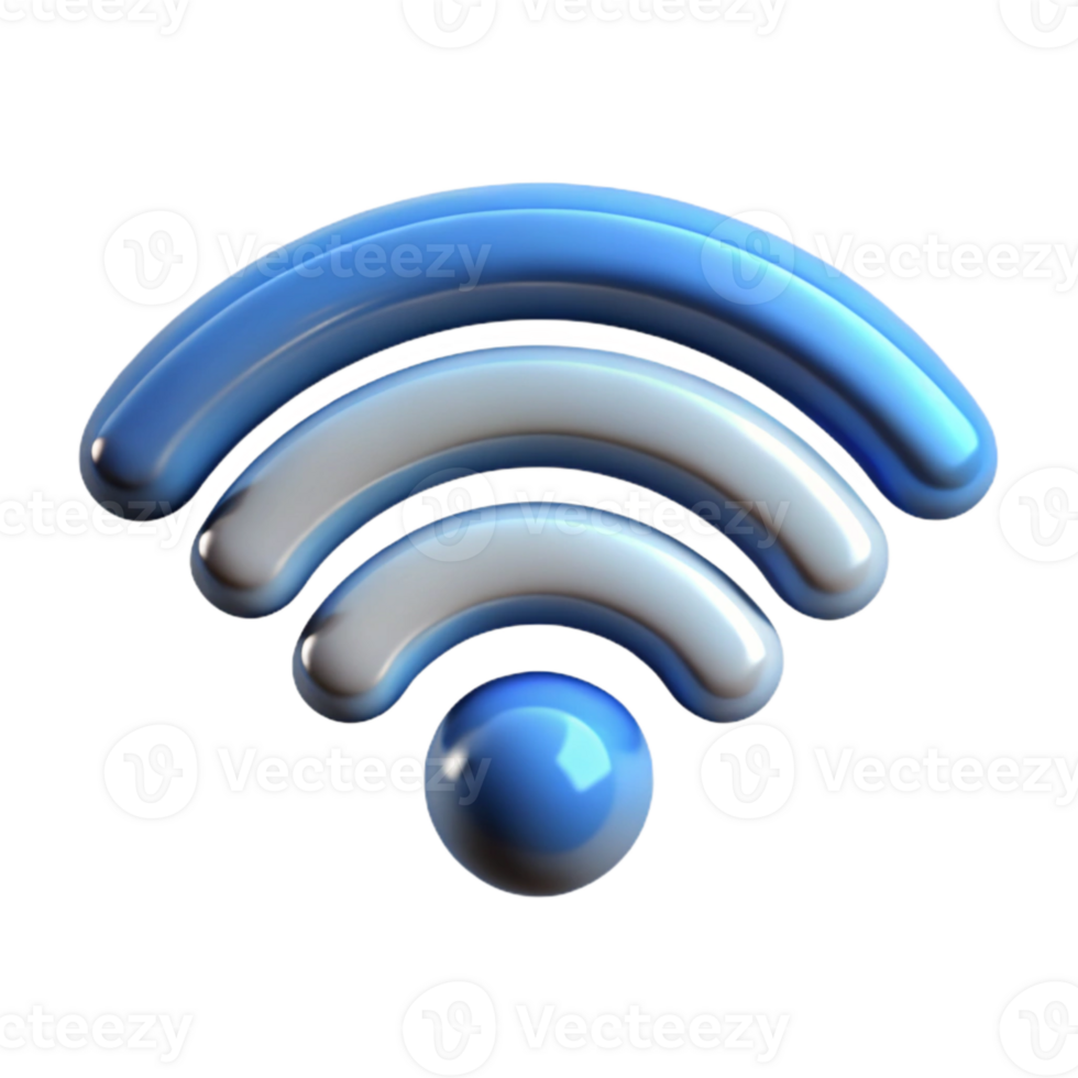 extraordinary abstract Wireless Signal Icon Transparent with Subtle Glow high quality png