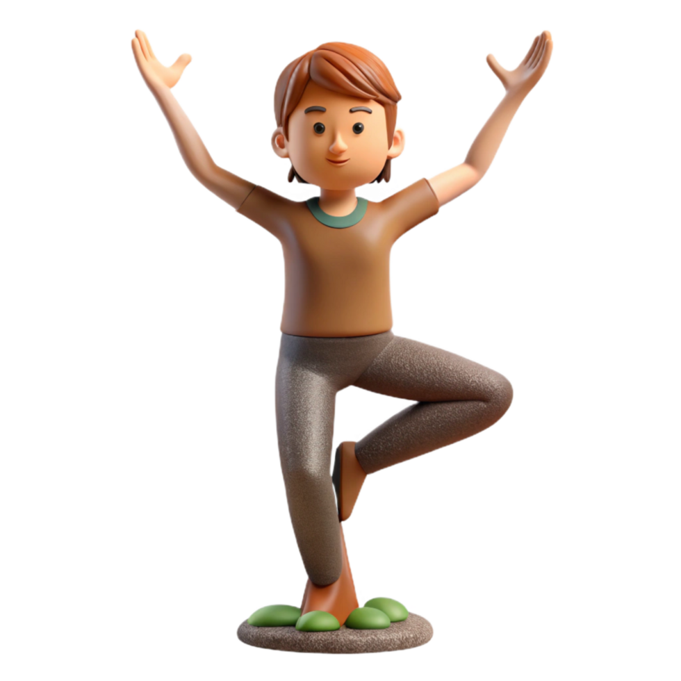 magnificent traditional Yoga Pose Tree Pose Silhouette Black Cutout professional png