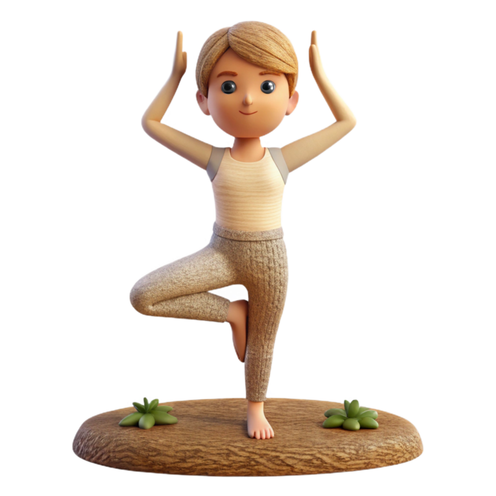 dramatic classic Yoga Pose Tree Pose Silhouette Black Cutout professional png