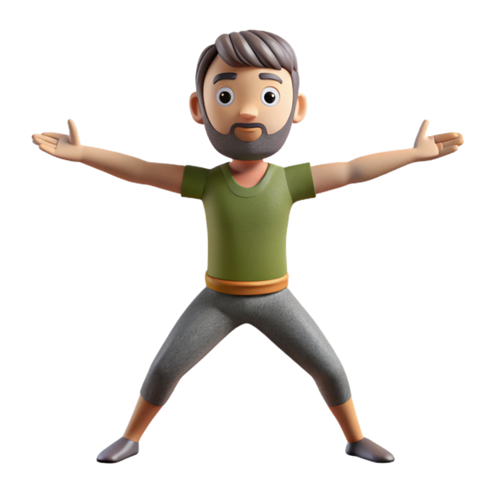 magnificent creative Yoga Pose Warrior Pose Isolated Element genuine png