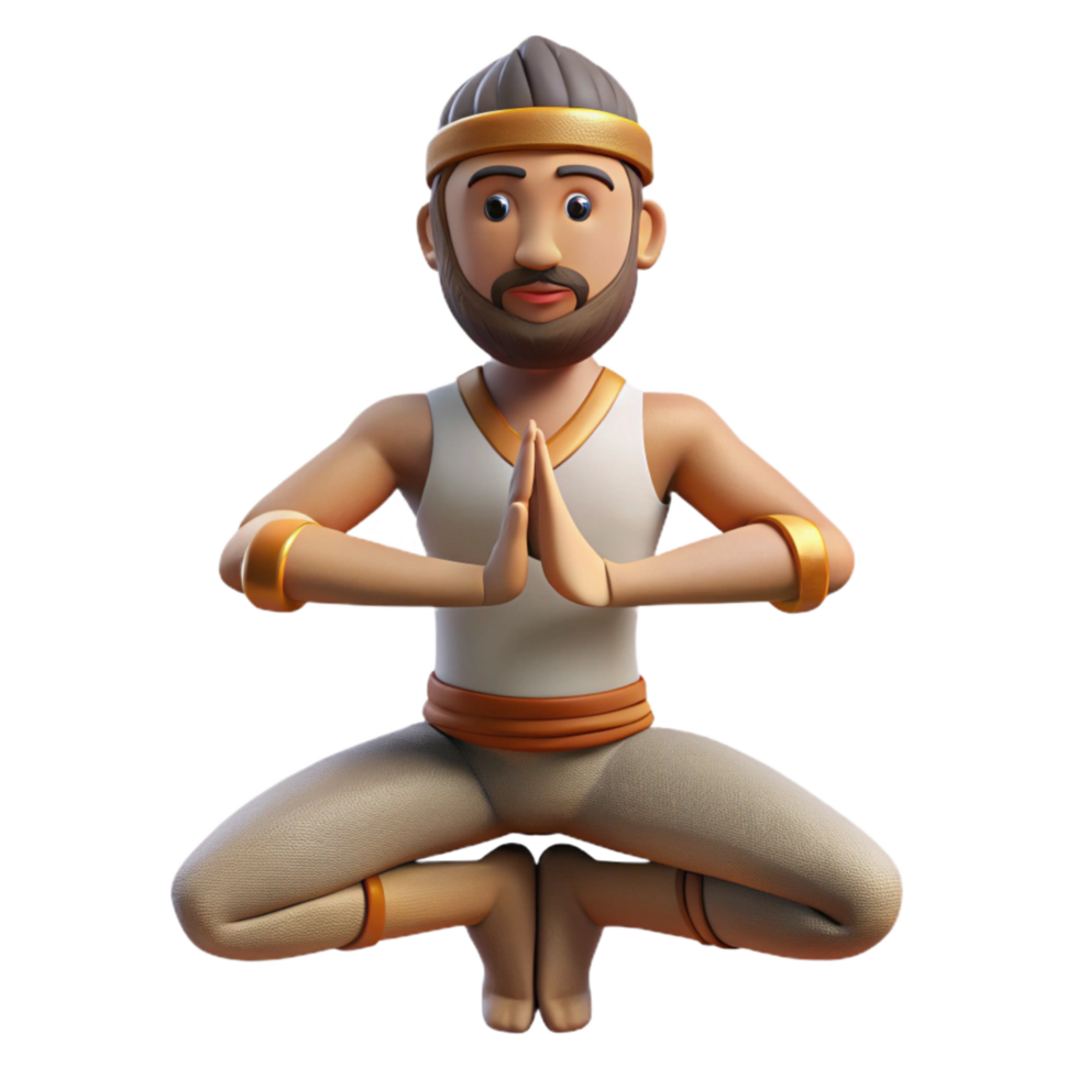 impressive rustic Yoga Pose Warrior Ii Isolated professional png