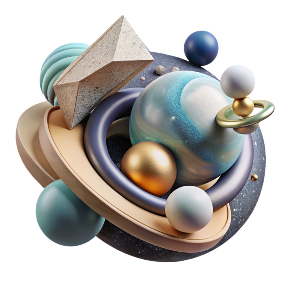 stunning classic Zero Gravity Abstract Art Creation Isolated Element high resolution png