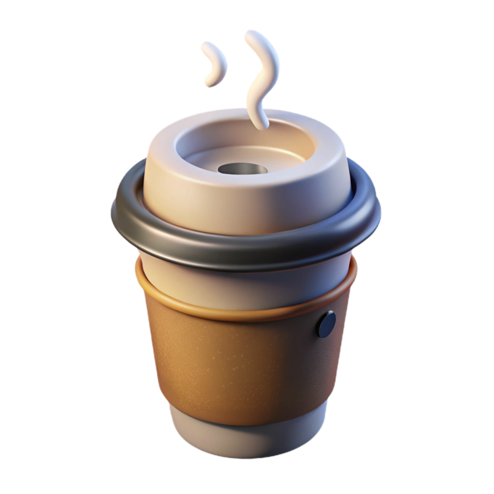 stunning minimalist Zero Gravity Coffee Cup Steam Isolated original png