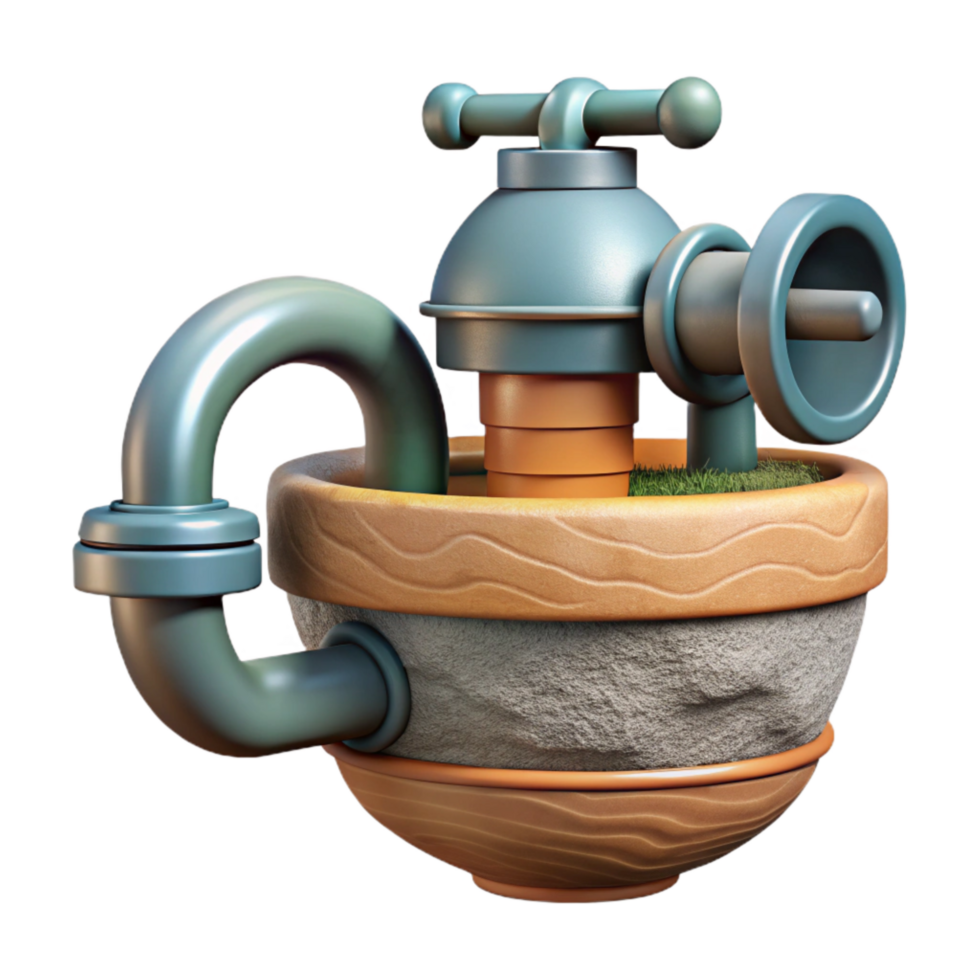 wonderful vintage Zero Gravity Irrigation System Close Up Transparent Background png