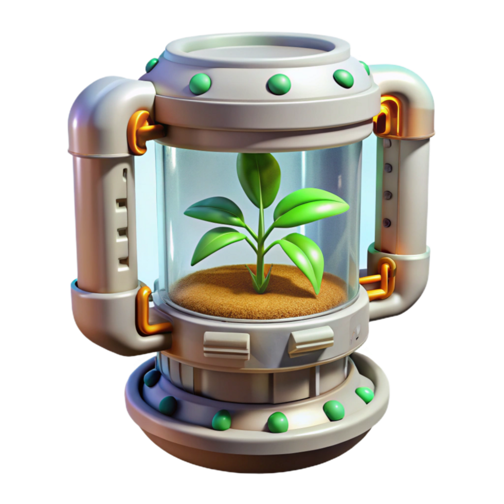 extraordinary vintage Zero Gravity Plant Growth Chamber Isolated premium png