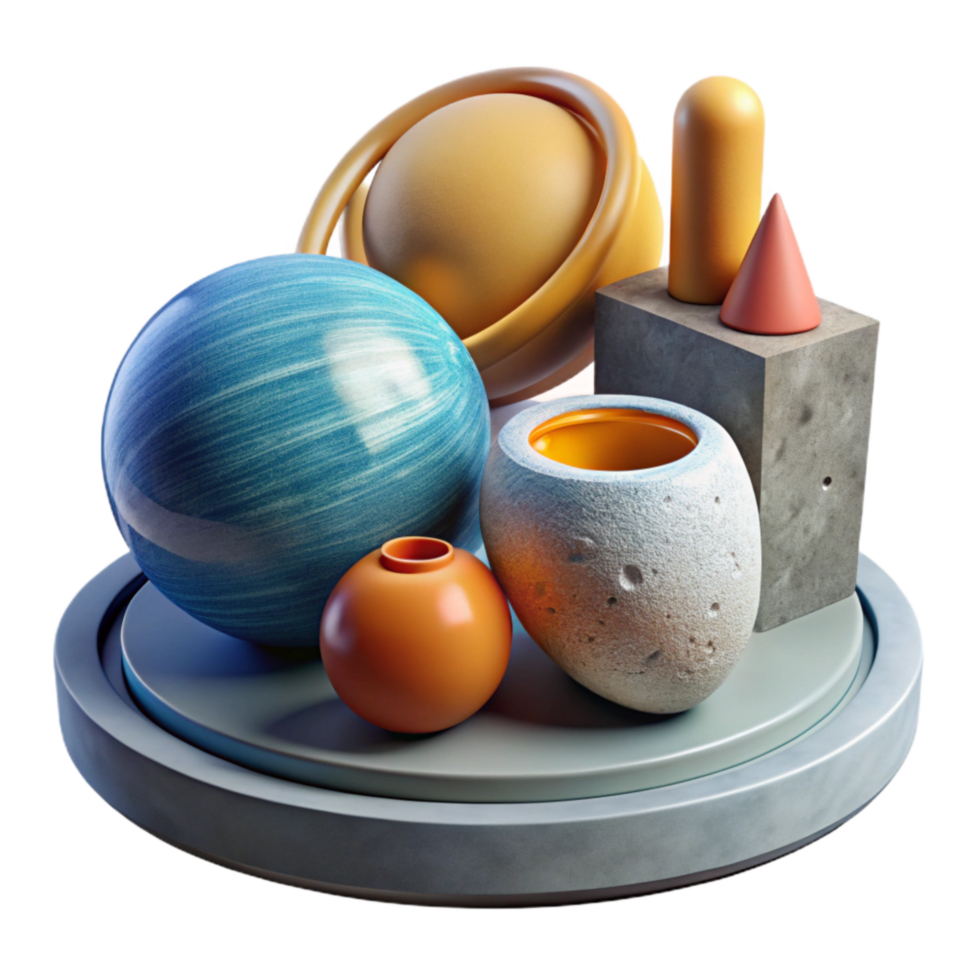 elegant minimalist Zero Gravity Still Life Composition Cutout authentic png