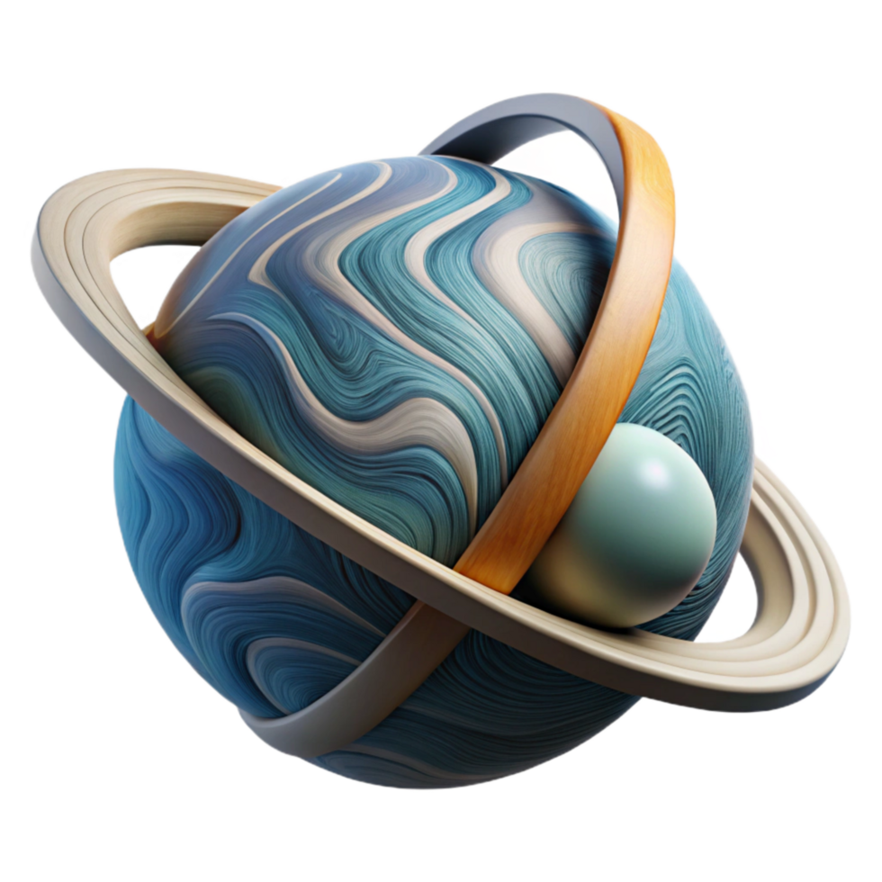 serene abstract Zero G Sculpture with Dynamic Lines Cutout professional png