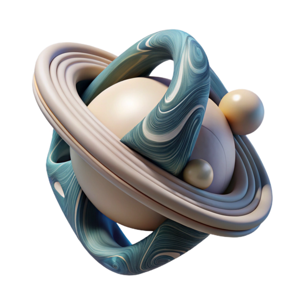 vibrant rustic Zero G Sculpture with Dynamic Lines Cutout premium png