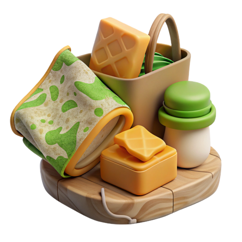 magnificent modern Zero Waste Kit with Reusable Items Isolated detailed png