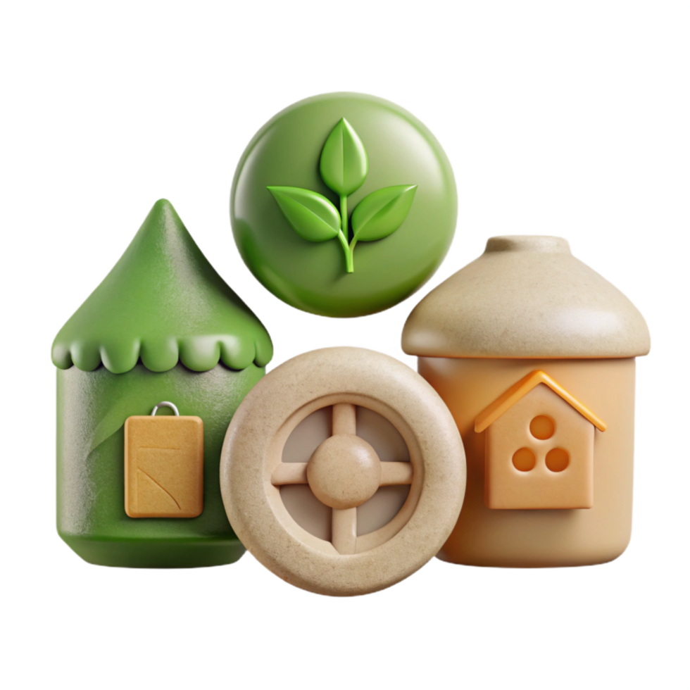 stunning modern Zero Waste Lifestyle Icons Set Minimalist Design Isolated authentic png