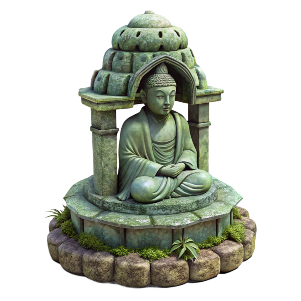 wonderful modern Secret Garden Statue Weathered Stone Isolated high resolution png