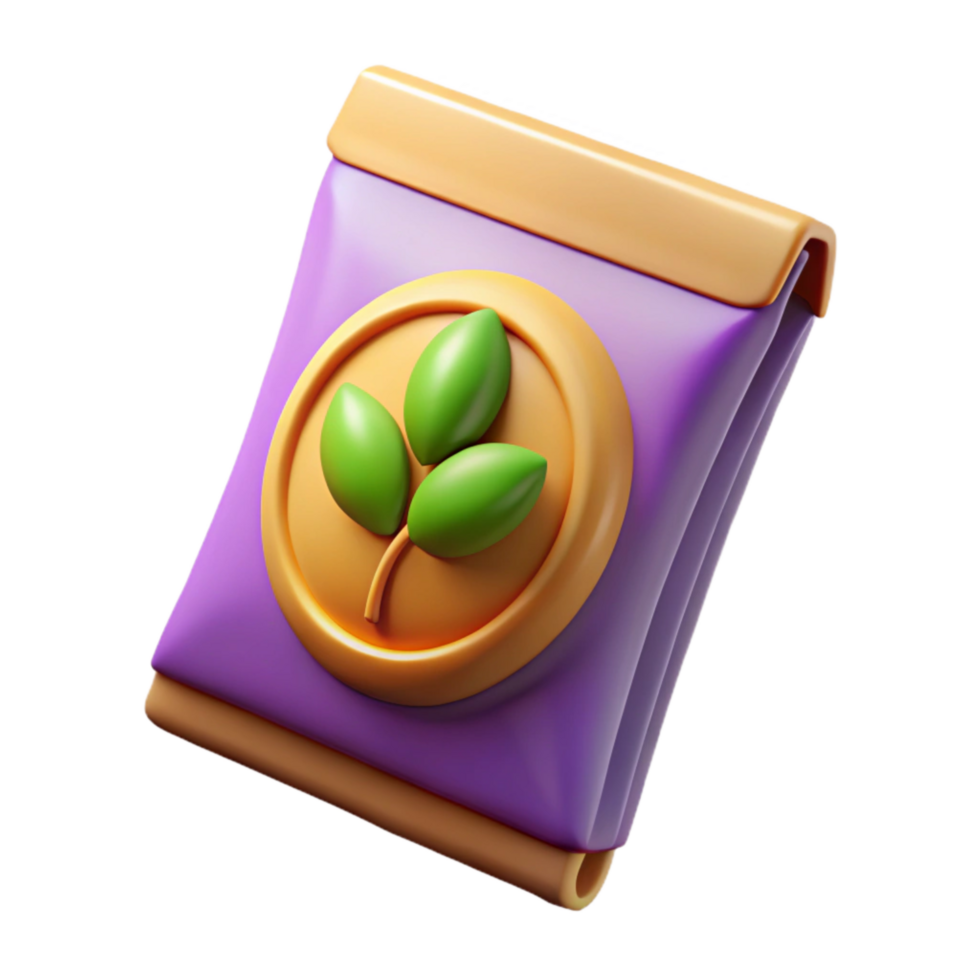 dramatic creative Seed Packet Isolated with Colorful Design high quality png