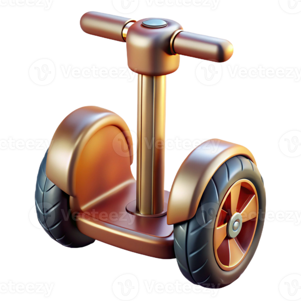 serene minimalist Segway Front View Isolated with Reflection exclusive png