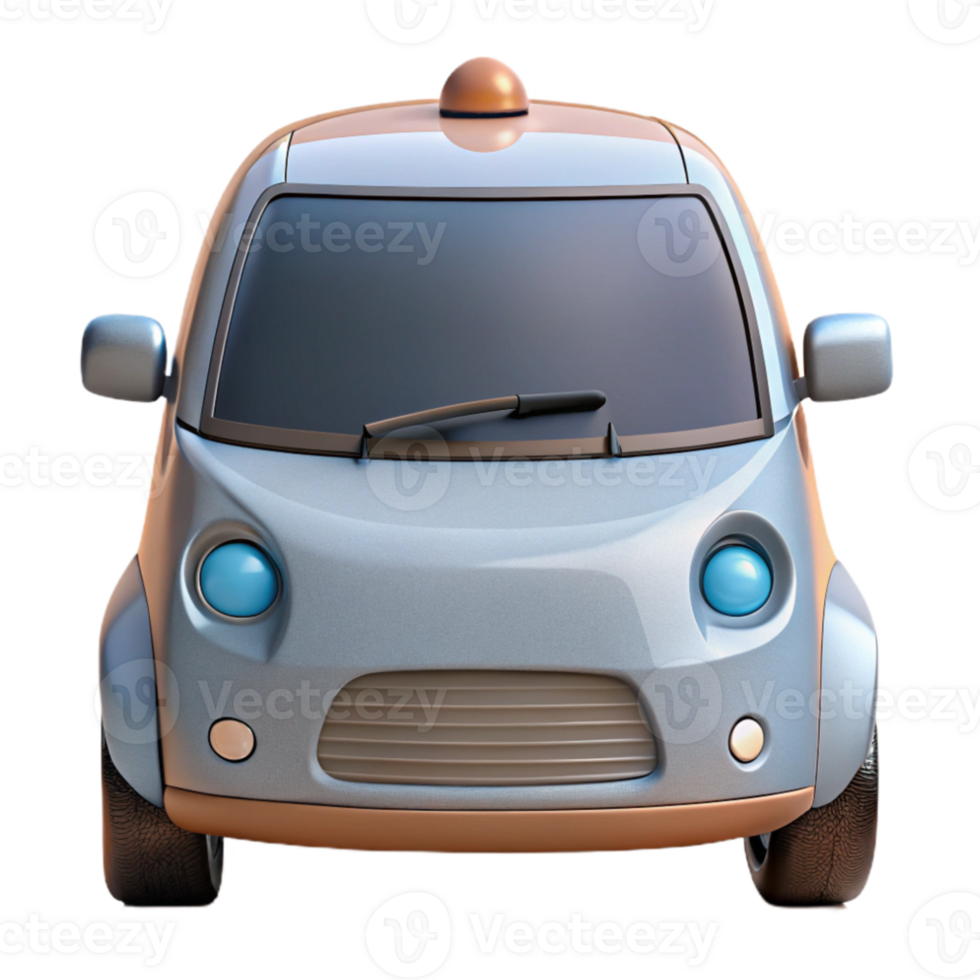 stunning modern Self Driving Car Front View Isolated png