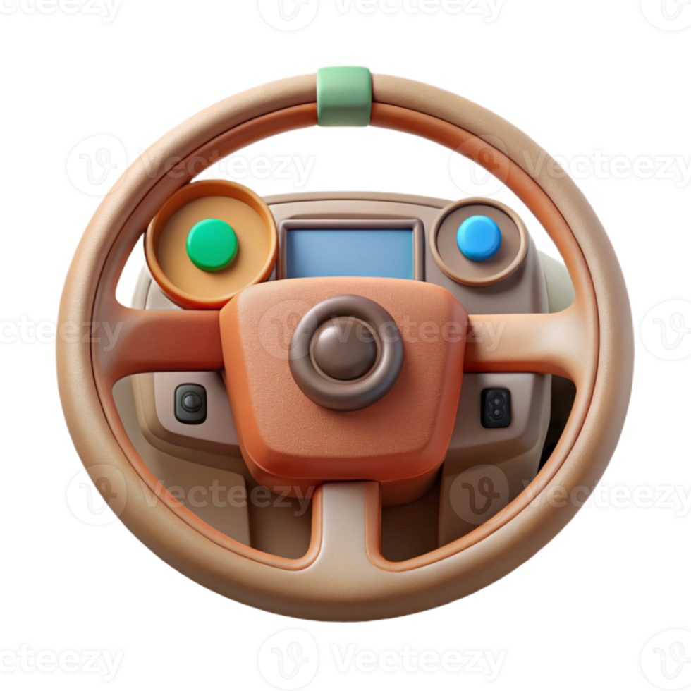 elegant vintage Self Driving Car Dashboard View Isolated professional png
