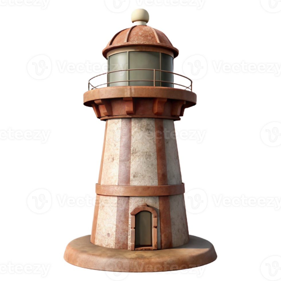 wonderful vintage Sepia Toned Lighthouse Transparent Background premium png