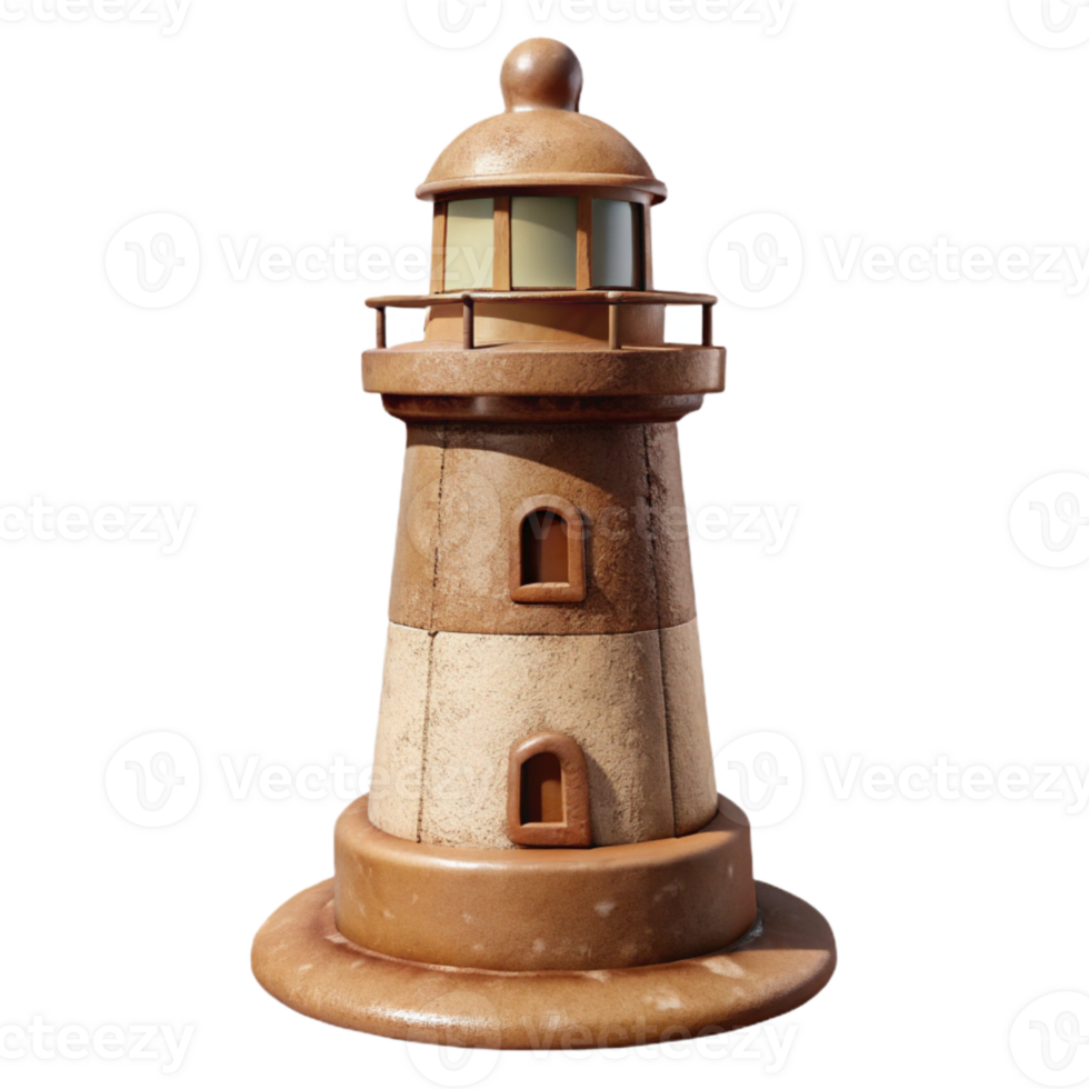 stunning rustic Sepia Toned Lighthouse Transparent Background genuine png
