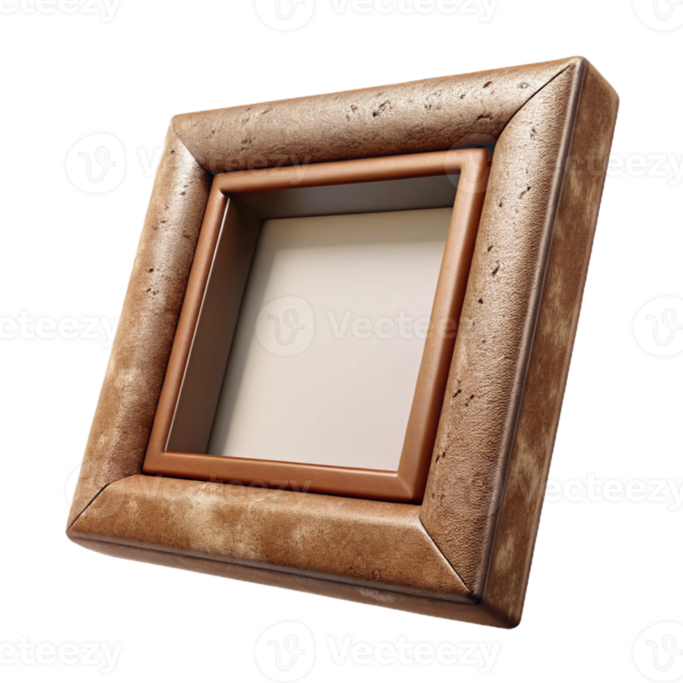 wonderful artistic Sepia Toned Photograph Frame Isolated on Transparent Background professional png