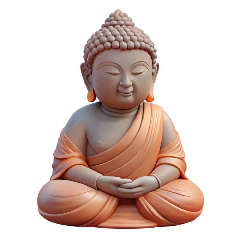 impressive abstract Serene Buddha Statue Side View Isolated on Transparent Background authentic png