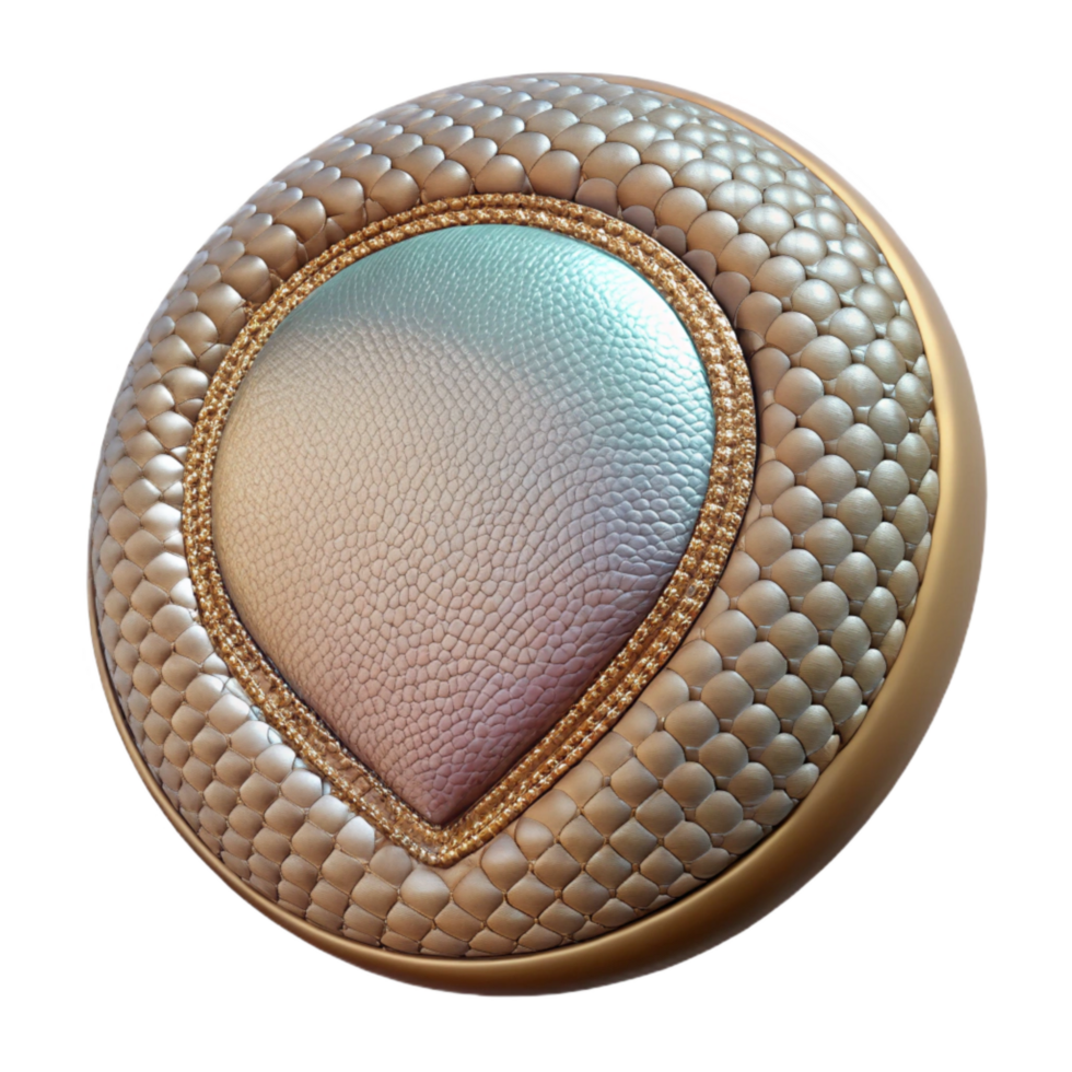 impressive creative Sequin Patch Round Shaped Closeup Transparent Background premium png