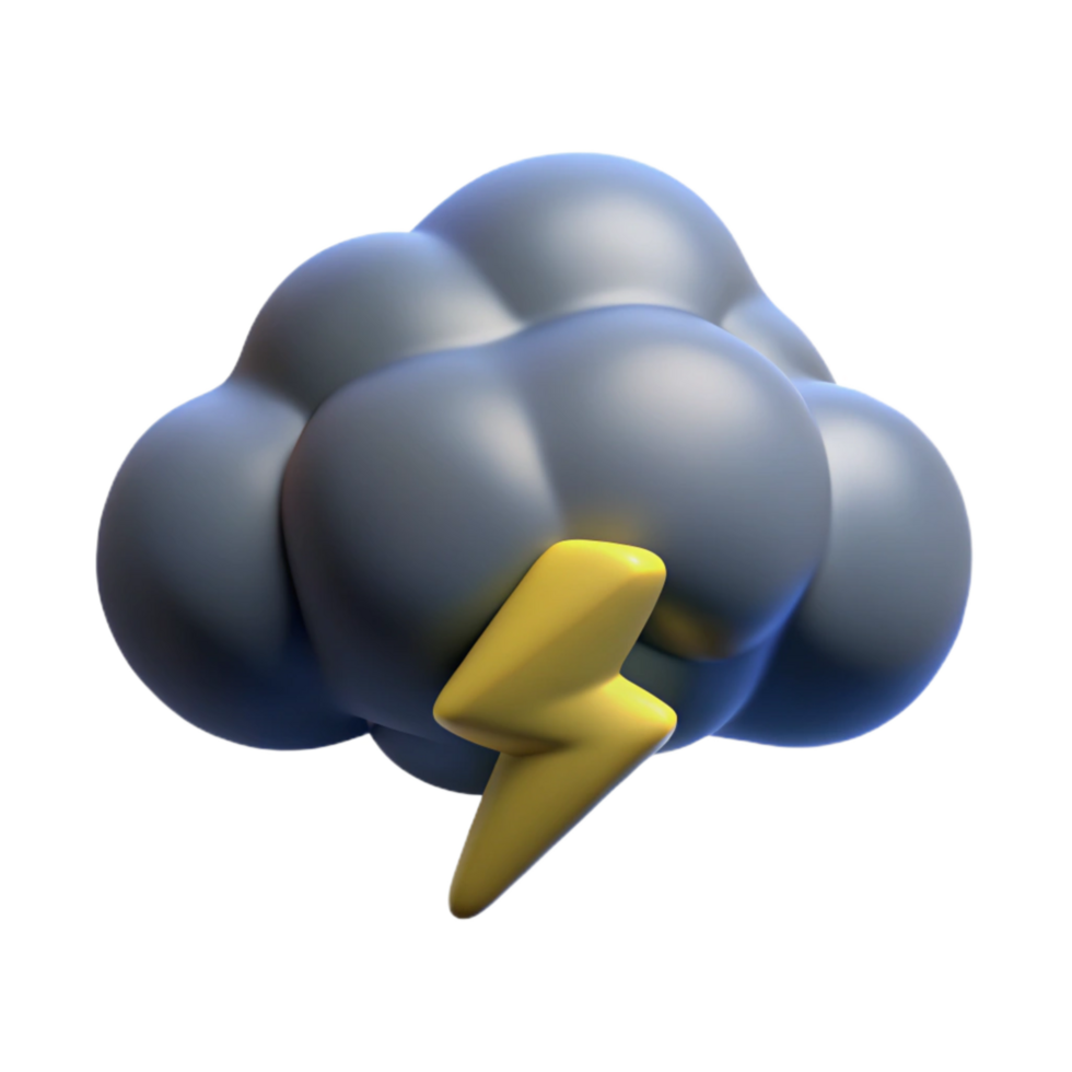 elegant modern Severe Storm Cloud Cutout Isolated on Transparent Background exclusive png