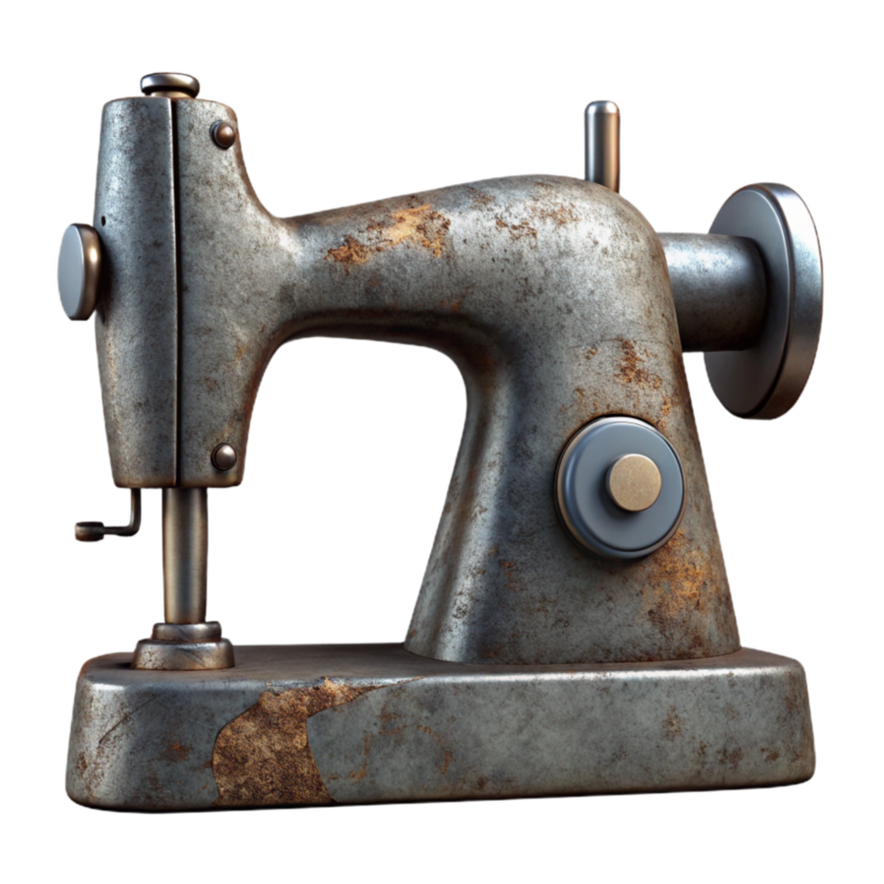 stunning classic Sewing Machine Vintage Metal Cutout Element high resolution png